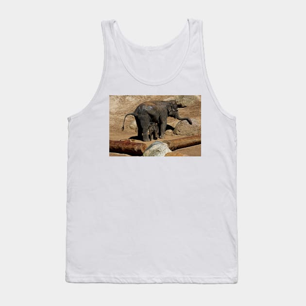 Elephant Mother and Son Tank Top by GP1746